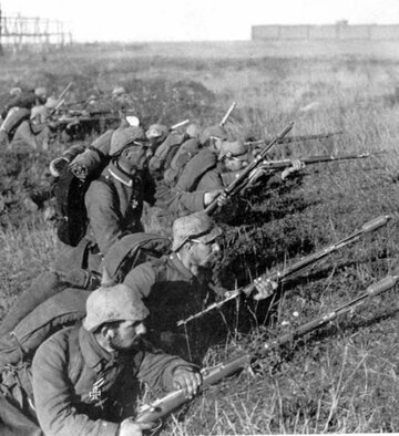 Niemieccy żołnierze w&nbsp;czasie bitwy nad Marną (1914)