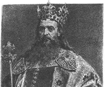 Kazimierz Wielki na&nbsp;rysunku Jana Matejki