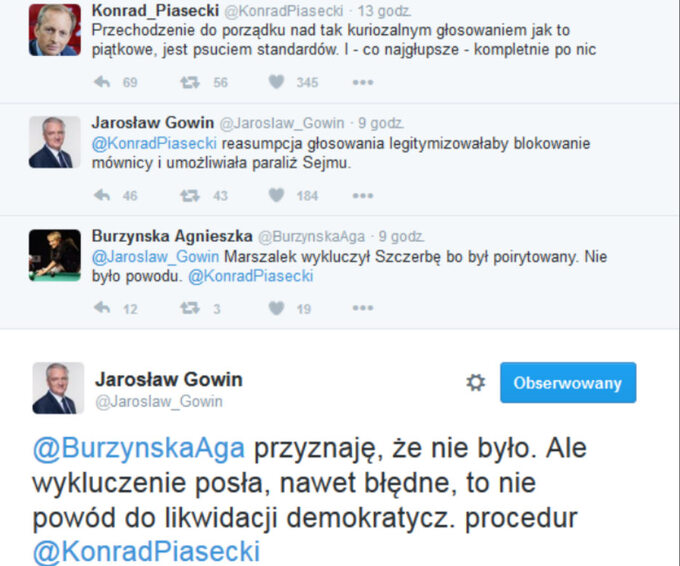 Gowin Nie Było Powodu Do Wykluczenia Posła Szczerby 