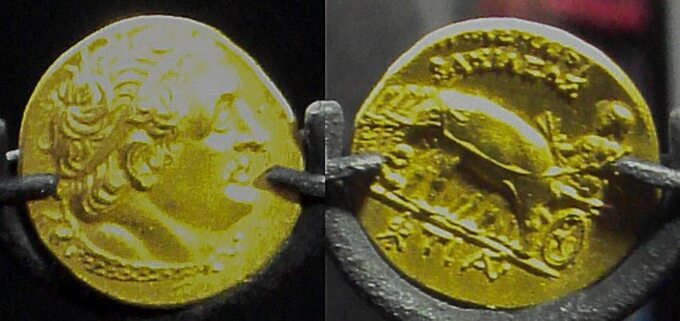 Moneta Ptolemeusza I znaleziona w Heraklejonie