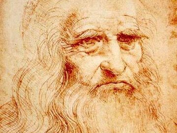 Leonardo da Vinci -&nbsp;Autoportret (fragment)