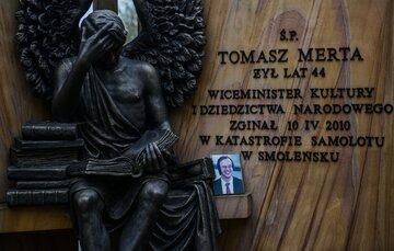 Gr&oacute;b Tomasza Merty na&nbsp;Cementarzu Parafialnym Zofii Barat
