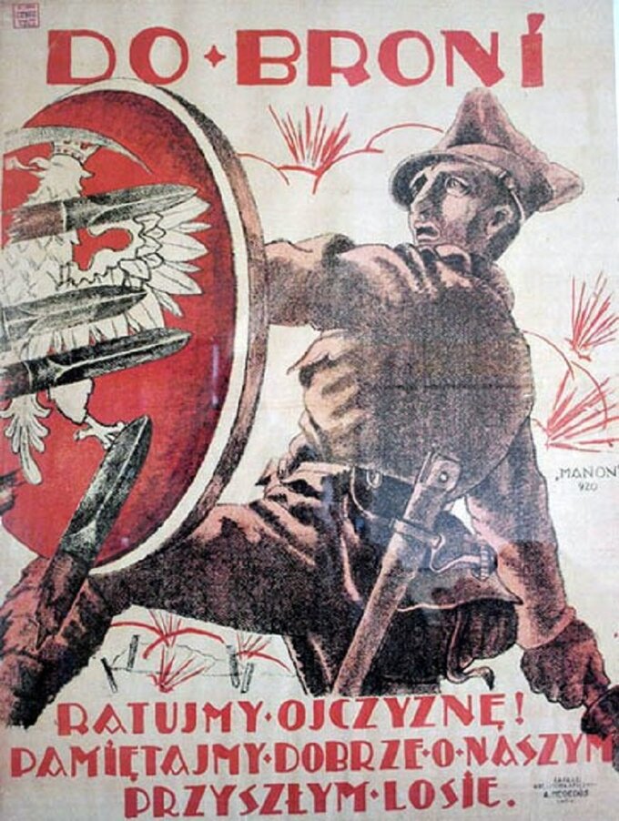 Polski plakat rekrutacyjny z lipca 1920 r.