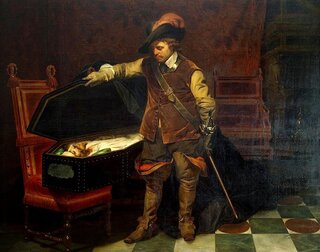 Oliver Cromwell nad trumną kr&oacute;la Karola I&nbsp;Stuarta