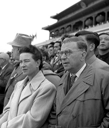 Simone de Beauvoir i&nbsp;Jean-Paul Sartre w&nbsp;Pekinie, 1955