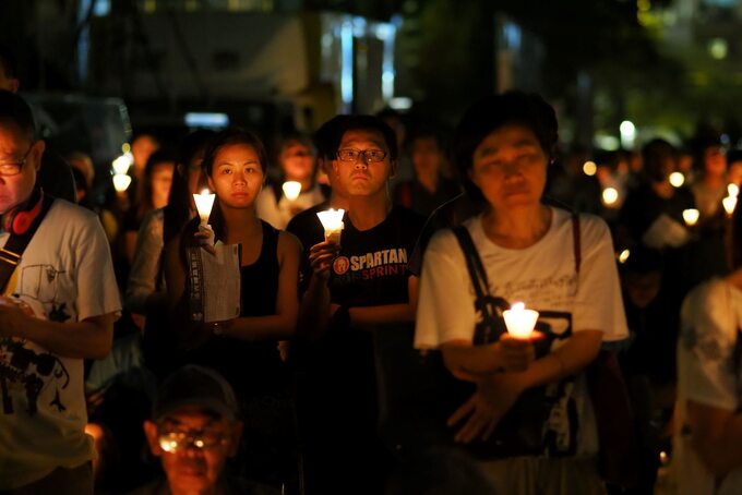 Hongkong – czuwanie w intencji ofiar masakry na placu Tiananmen