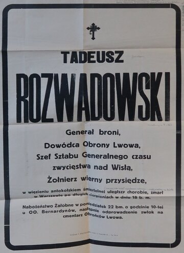 Gen. Tadeusz Rozwadowski -&nbsp;nekrolog