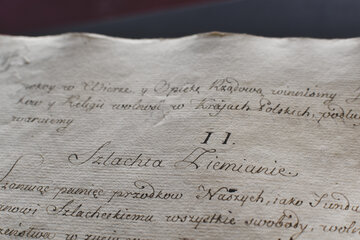 Fragment oryginalnego egzemplarza Konstytucji 3&nbsp;Maja z&nbsp;zasobu Archiw&oacute;w Państwowych: Archiwum Gł&oacute;wnego Akt Dawnych