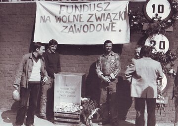 Zbi&oacute;rka na&nbsp;wolne związki zawodowe. Szczecin, 1980&nbsp;r.