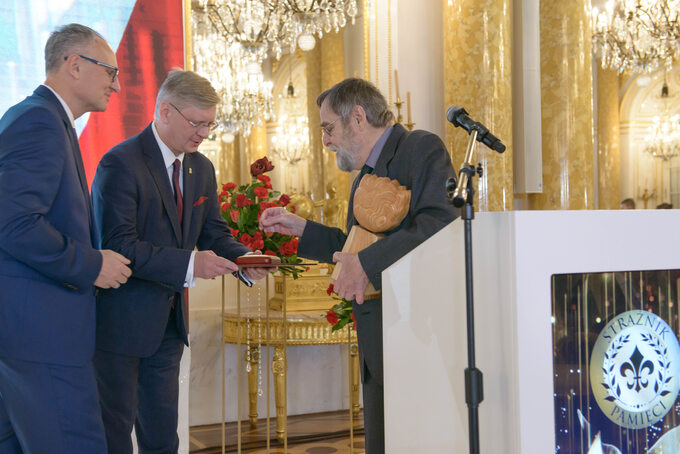 Ákos Engelmayer wraz z Pawłem Lisickim i Maciejem Szymanowskim