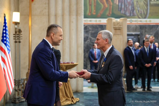 Prezydent Karol Nawrocki i&nbsp;Jim Mazurkiewicz