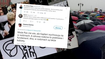 Ksiądz kontra feministki [Twitter] 