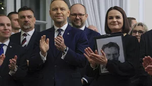 Miniatura: Nawrocki gościł Cichanouską. Mocne słowa o...