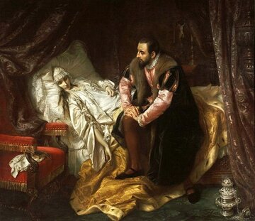 J&oacute;zef Simmler, Śmierć Barbary Radziwiłł&oacute;wny, 1860