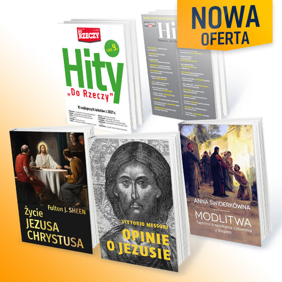 „Religia i Modlitwa” – Roczny pakiet subskrypcji tygodnika Do Rzeczy + Historia Do Rzeczy „Opinie o Jezusie”, „Życie Jezusa Chrystusa”, „Modlitwa. Tajemnica spotkania Boga z człowiekiem”, „Hity Do Rzeczy” 2013 - 2021, „Hity Historia Do Rzeczy” (cz.1-3).