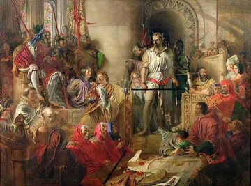 Proces Williama Wallace'a w&nbsp;Westminster Hall. Mal. Daniel Maclise