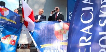 Włodzimierz Skalik i&nbsp;Grzegorz Braun w&nbsp;Busku-Zdroju