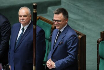 Dariusz Salamończyk i&nbsp;Szymon Hołownia w&nbsp;Sejmie