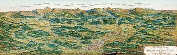 Jelenia G&oacute;ra na&nbsp;tle Karkonoszy -&nbsp;dawny plan
