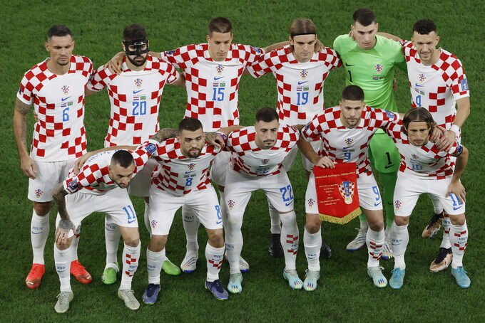 Reprezentacja Chorwacji podczas mundialu w Katarze w 2022 r.