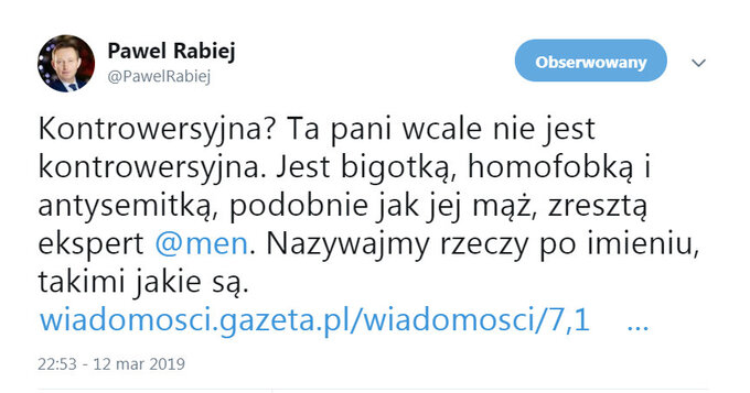 Strona z&nbsp;pornografią zamiast strony MEN? Wpadka Pawła Rabieja