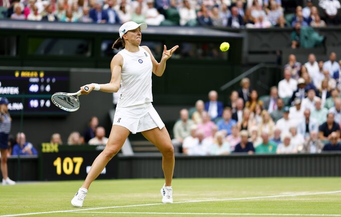 Iga Świątek podczas Wimbledonu 2023