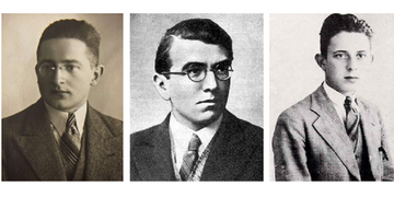 Od lewej: Marian Rejewski, Henryk Zygalski, Jerzy R&oacute;życki -&nbsp;polscy matematycy, kt&oacute;rzy złamali Enigmę.