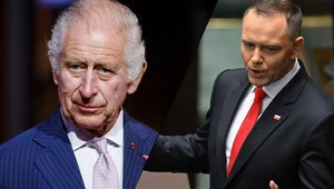 Miniatura: "Sukcesów w przewodzeniu narodowi". Król...