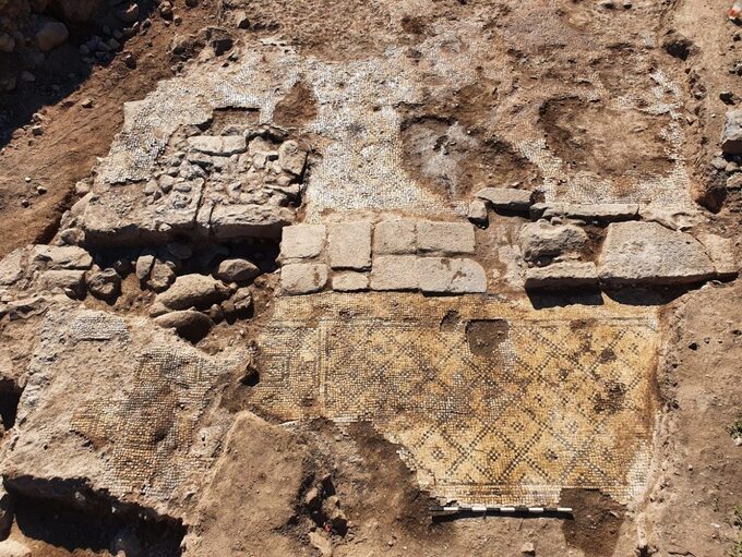Wykopaliska w Izraelu. Pozostałości świątyni chrześcijańskiej z V wieku