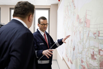 Mateusz Morawiecki podczas uroczystości uruchomienia pieca WTR w Hucie Miedzi „Legnica” 