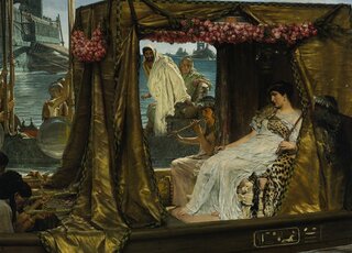 Lawrence Alma-Tadema, Spotkanie Antoniusza i Kleopatry