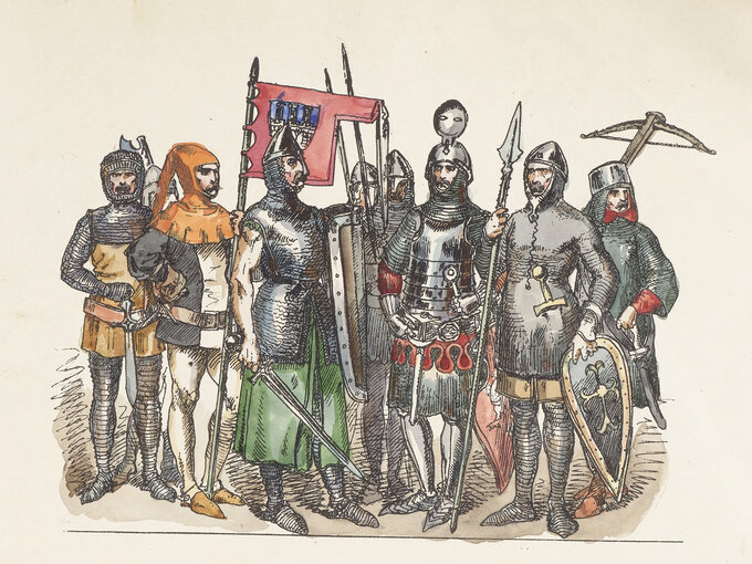 Jan Matejko, Ubiory w Polsce: Rycerstwo 1228-1333