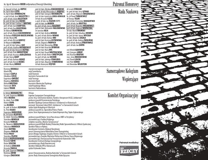 XXII Sympozjum Tarnog&oacute;rskie Program cz. 2