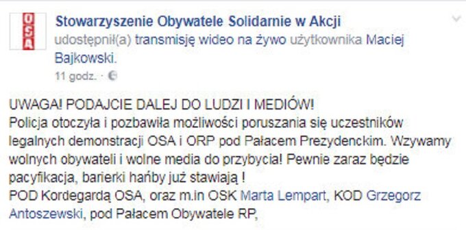 Stowarzyszenie Obywatele Solidarnie w&nbsp;Akcji