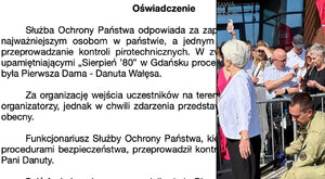 Miniatura: SOP przeprasza Danutę Wałęsę. Służba...