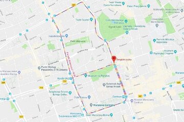 Trasa Parady R&oacute;wności w&nbsp;Google Maps
