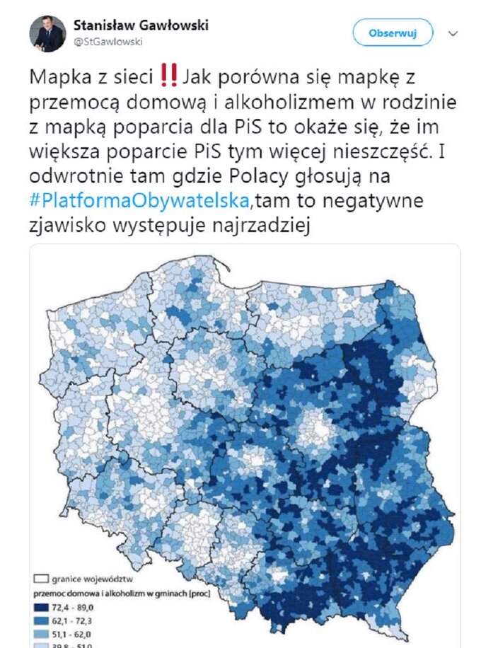 "Im większa poparcie PiS tym więcej nieszczęść". Gawłowski powiela fake news i&nbsp;obraża wyborc&oacute;w PiS