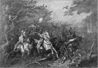 Juliusz Kossak, Jan Fredro ratuje króla Jana Olbrachta na Bukowinie (bitwa pod Koźminem)
