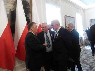Julian Sekuła podczas spotkania w&nbsp;Belwederze, 2016&nbsp;r. Fot: archiwum