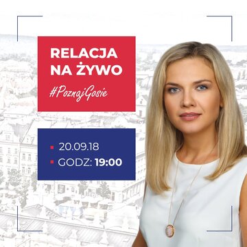 Program "Poznaj Gosię" Małgorzata Wassermann reklamuje tym zdjęciem