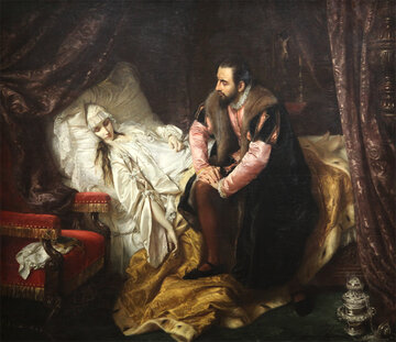 J&oacute;zef Simmler: Śmierć Barbary Radziwiłł&oacute;wny, 1860&nbsp;r.