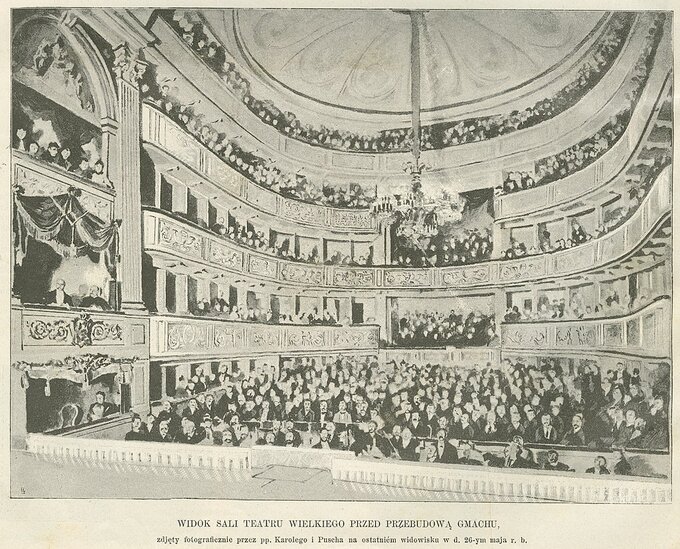 Wnętrze Teatru Wielkiego około 1890 rok, Warszawa