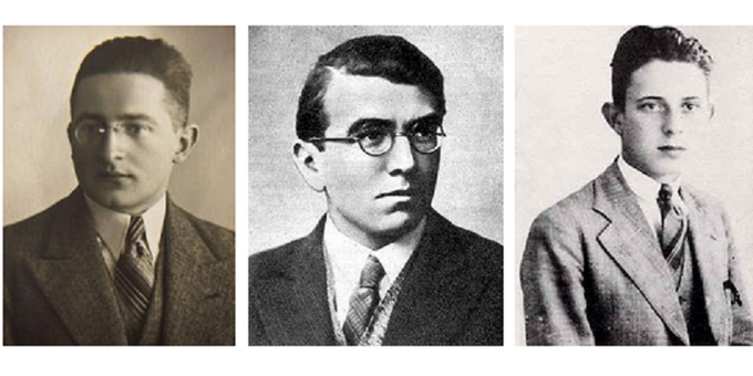 Od lewej: Marian Rejewski, Henryk Zygalski, Jerzy Różycki - polscy matematycy, którzy złamali Enigmę.