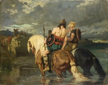 Goci przekraczający rzekę. Mal. &Eacute;variste Vital Luminais