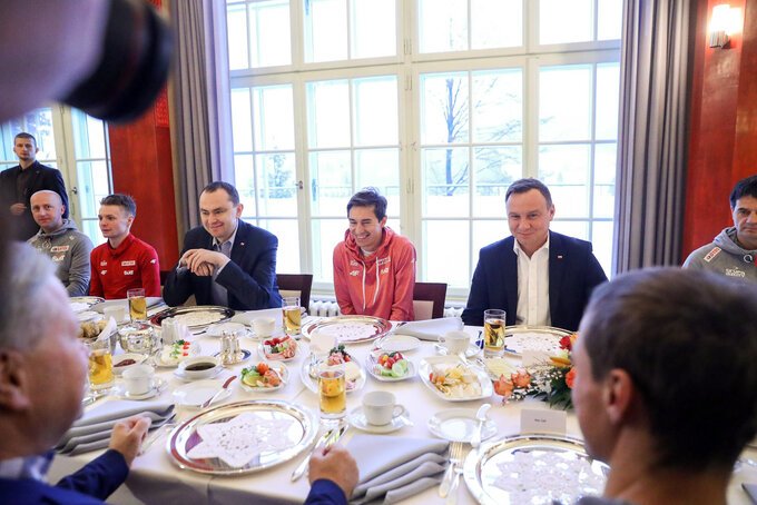 Andrzej Duda i&nbsp;polscy skoczkowie