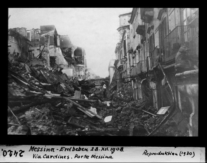 Mesyna po trzęsieniu ziemi w 1908 roku