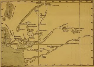 Kamerun. Mapa z&nbsp;1884 roku