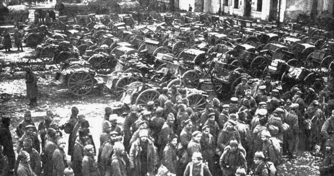 Rosyjscy żołnierze wzięci do niewoli pod Tannenbergiem