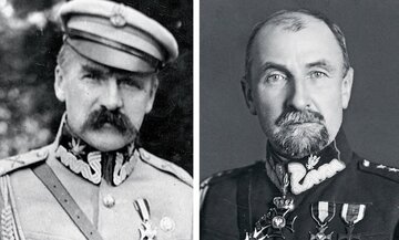 Marszałek J&oacute;zef Piłsudski i&nbsp;gen. Tadeusz Rozwadowski. Fot. NAC