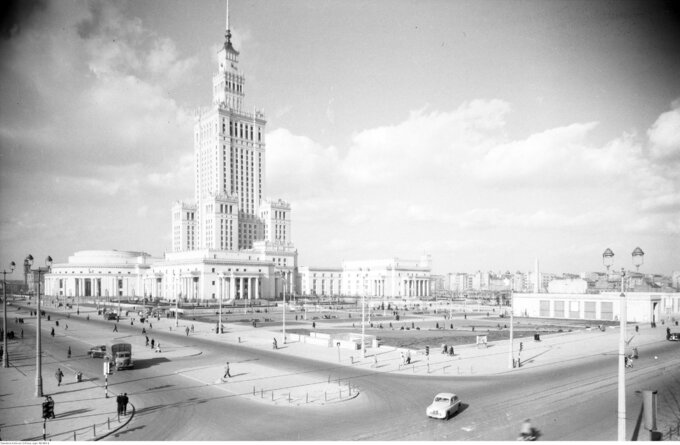 Pałac Kultury i Nauki, fotografia wykonana między 1955 a 1961 r.